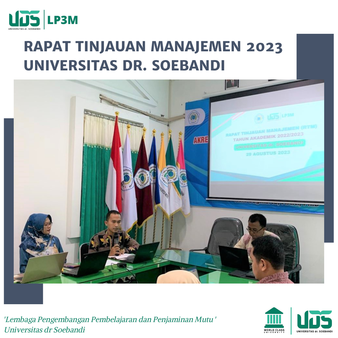 Read more about the article Rapat Tinjauan Manajemen 2023 Universitas dr. Soebandi, Selasa 29 Agustus 2023